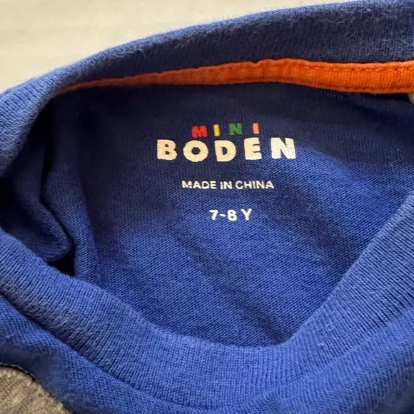 Mini Boden Navy Long Sleeve with Owl Appliqué - Picture 2 of 4